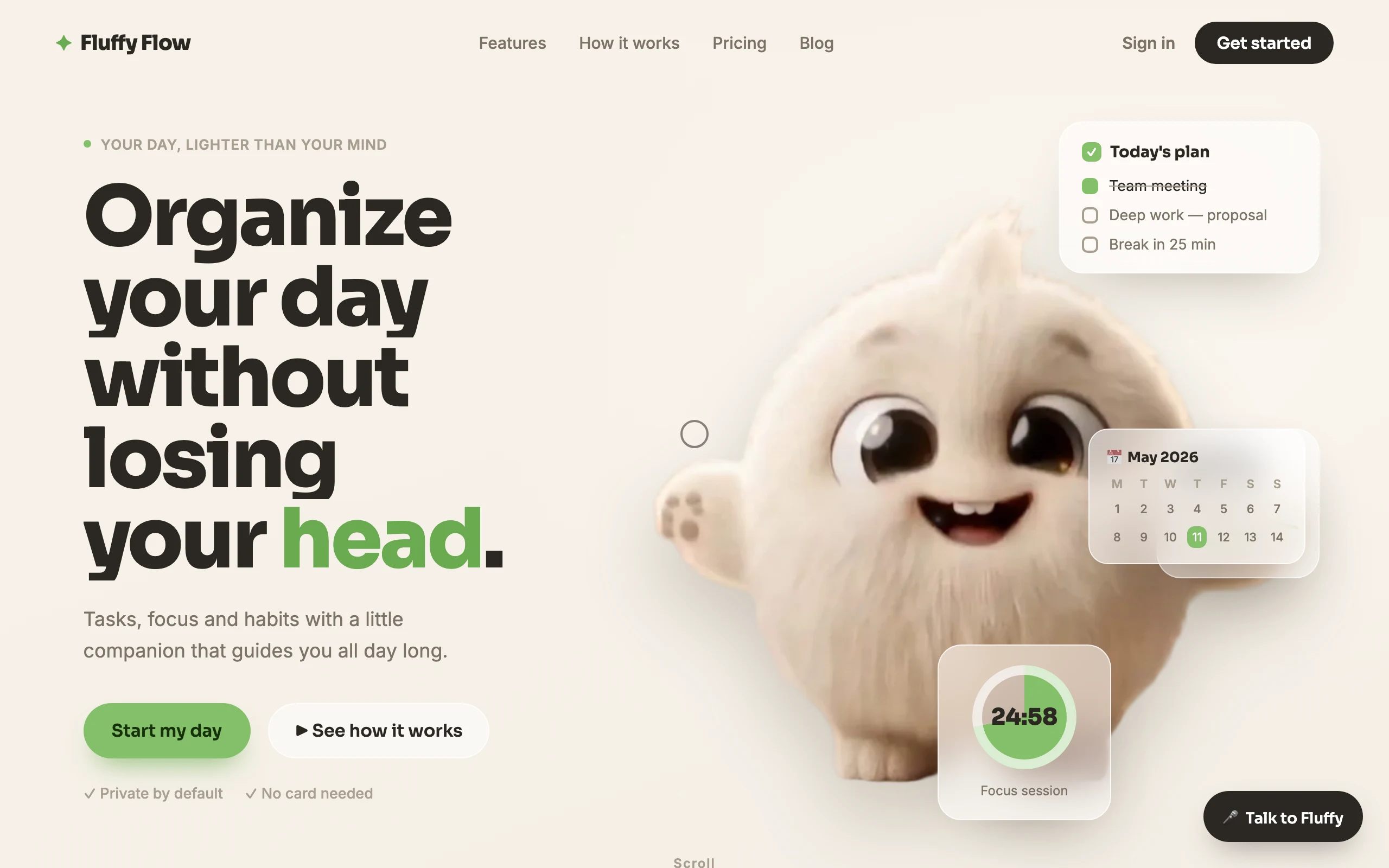 Fluffy Flow – ein mit VULK-KI generiertes 3D-Web-Erlebnis